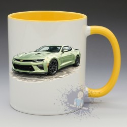 MUG Automobile "Chevrolet Camaro" (Verte) (en Céramique 350ml)