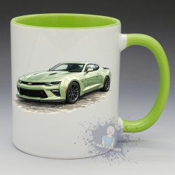 MUG Automobile "Chevrolet Camaro" (Verte) (en Céramique 350ml)