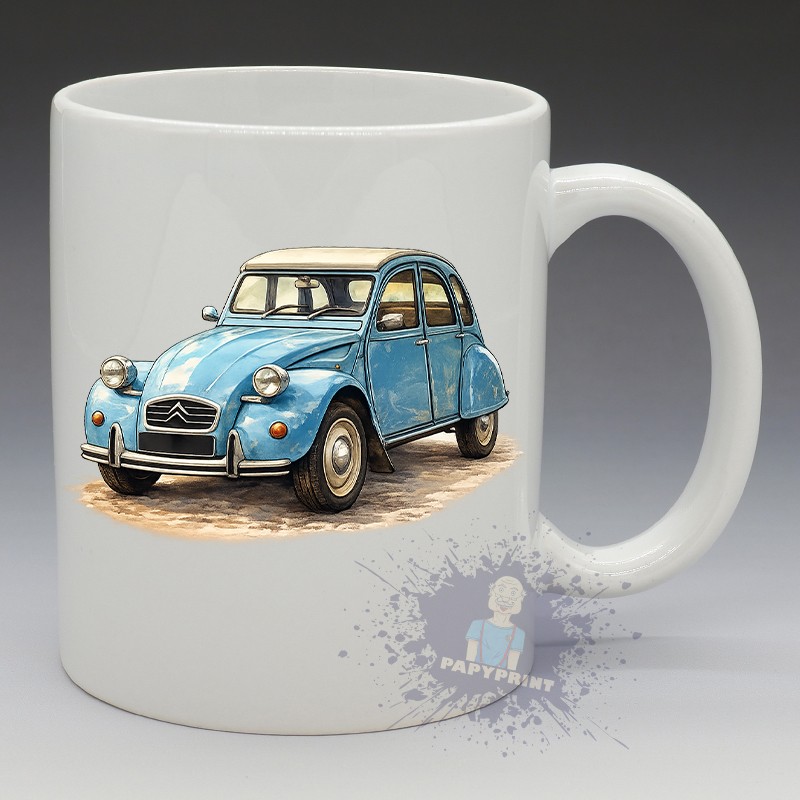 Mug Citroën 2CV bleue | Papy Print