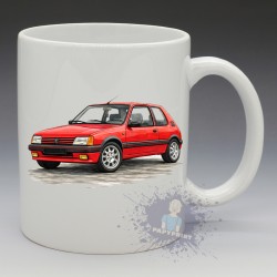 MUG Automobile - "Peugeot 205 GTI" (N°01) (en Céramique 350ml)
