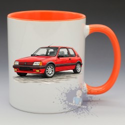 MUG Automobile - "Peugeot 205 GTI" (N°01) (en Céramique 350ml)