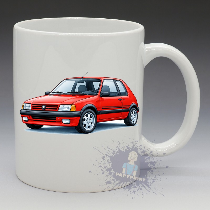 MUG Automobile - "Peugeot 205 GTI" (N°02) (en Céramique 350ml)