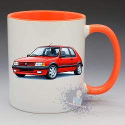 MUG Automobile - "Peugeot 205 GTI" (N°02) (en Céramique 350ml)