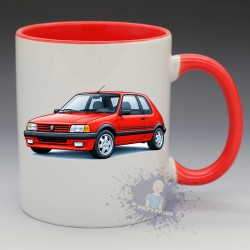 MUG Automobile - "Peugeot 205 GTI" (N°02) (en Céramique 350ml)