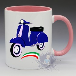 MUG Moto - "Vespa, Bleu" (en Céramique 350ml)