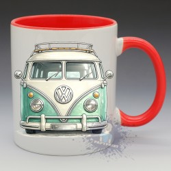 MUG Automobile - "Combi Volkswagen, Face avant" (Turquoise) (en Céramique 350ml)