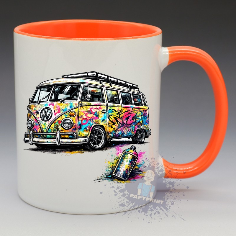 Mug Combi VW T1 Street Art | Papy Print