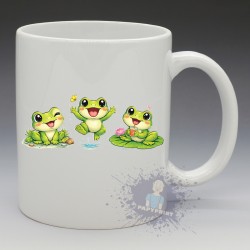 MUG Animaux - "Le Trio de Grenouilles" (en Céramique 350ml)