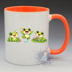 MUG Animaux - "Le Trio de Grenouilles" (en Céramique 350ml)