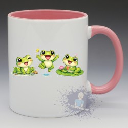 MUG Animaux - "Le Trio de Grenouilles" (en Céramique 350ml)