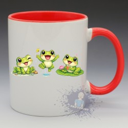 MUG Animaux - "Le Trio de Grenouilles" (en Céramique 350ml)