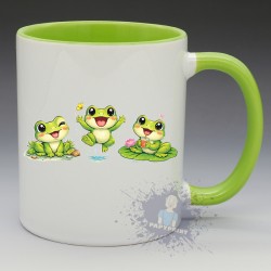 MUG Animaux - "Le Trio de Grenouilles" (en Céramique 350ml)