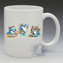 Mug Trio de Dauphins | Papy Print