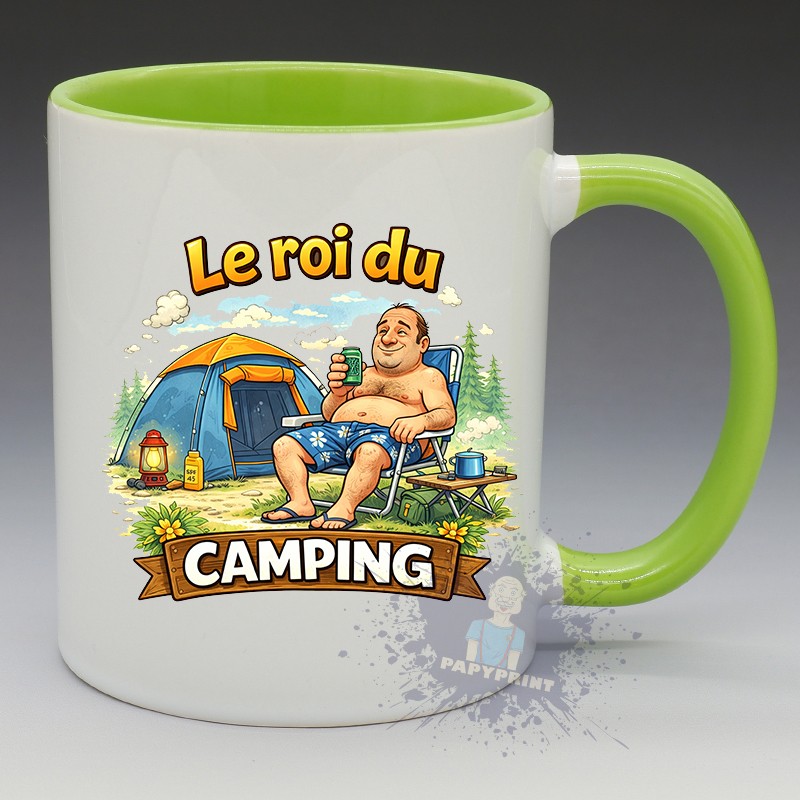 MUG Humoristique - "Le Roi du Camping" (en Céramique 350ml)