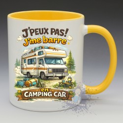 MUG Humoristique - "J'peux pas j'me barre en Camping Car" (en Céramique 350ml)
