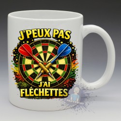 Mug "J'peux pas j'ai fléchettes" | Papy Print