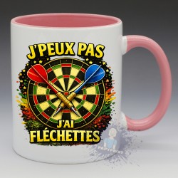 Mug "J'peux pas j'ai fléchettes" | Papy Print