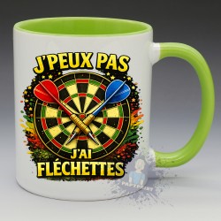 Mug "J'peux pas j'ai fléchettes" | Papy Print