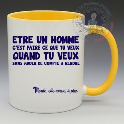 Mug "Être un homme c'est..." | Papy Print