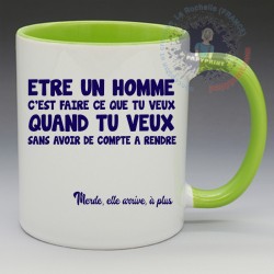 Mug "Être un homme c'est..." | Papy Print