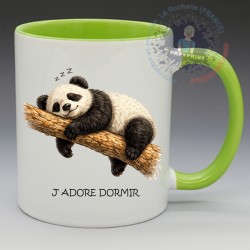 Mug Humoristique - "J'adore Dormir" (Panda) (en Céramique 350ml)