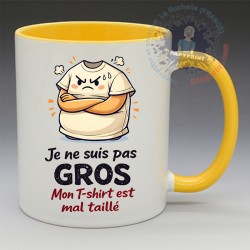 Mug Humoristique - "Je ne suis pas gros ! C'est mon tee-shirt" (en Céramique 350ml)