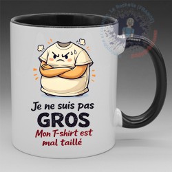 Mug Humoristique - "Je ne suis pas gros ! C'est mon tee-shirt" (en Céramique 350ml)