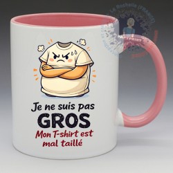 Mug Humoristique - "Je ne suis pas gros ! C'est mon tee-shirt" (en Céramique 350ml)