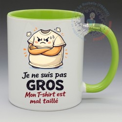 Mug Humoristique - "Je ne suis pas gros ! C'est mon tee-shirt" (en Céramique 350ml)