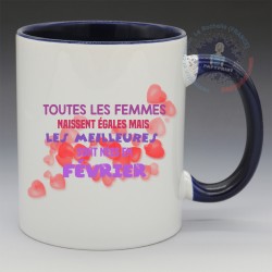 Mug "Les meilleures naissent en février" | Papy Print