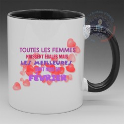Mug "Les meilleures naissent en février" | Papy Print