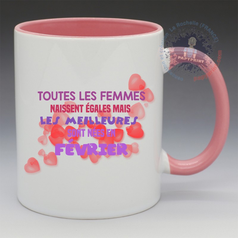 Mug "Les meilleures naissent en février" | Papy Print