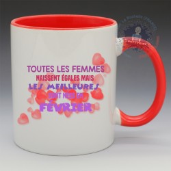 Mug "Les meilleures naissent en février" | Papy Print
