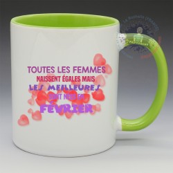 Mug "Les meilleures naissent en février" | Papy Print