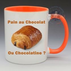 Mug Humoristique - "Pain au chocolat ou Chocolatine?" (en Céramique 350ml)