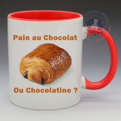 Mug Humoristique - "Pain au chocolat ou Chocolatine?" (en Céramique 350ml)