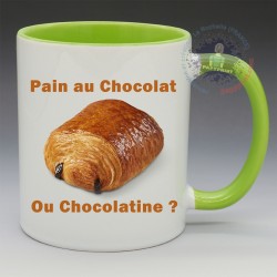 Mug Humoristique - "Pain au chocolat ou Chocolatine?" (en Céramique 350ml)