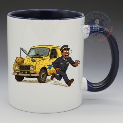 MUG Automobile - Cinéma année 90' "La Renault 4 - 4L des Visiteurs" (en Céramique 350ml)
