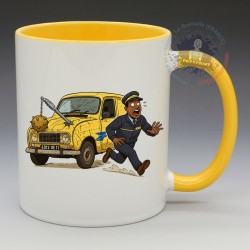 MUG Automobile - Cinéma année 90' "La Renault 4 - 4L des Visiteurs" (en Céramique 350ml)