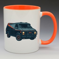 Mug Automobile Série TV année 80-90 - "Le Van GMC de l'Agence tous risque" (en Céramique 350ml)