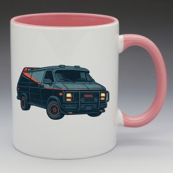 Mug Automobile Série TV année 80-90 - "Le Van GMC de l'Agence tous risque" (en Céramique 350ml)