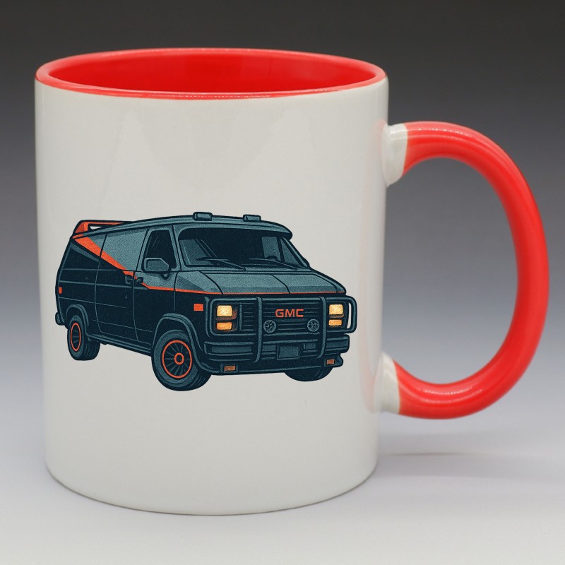 Mug Automobile Série TV année 80-90 - "Le Van GMC de l'Agence tous risque" (en Céramique 350ml)