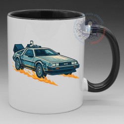 MUG Automobile - Cinéma année 80' "La Delorean de retour vers le futur" (en Céramique 350ml)