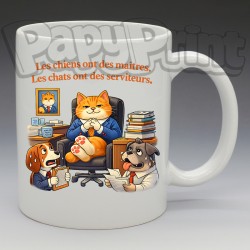 Mug "Les chats ont des serviteurs" | Papy Print