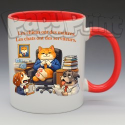 Mug "Les chats ont des serviteurs" | Papy Print
