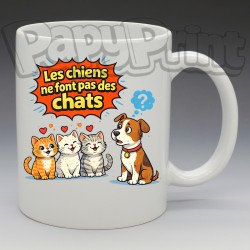 Mug "Les chiens ne font pas des chats" | Papy Print