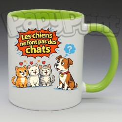 Mug "Les chiens ne font pas des chats" | Papy Print