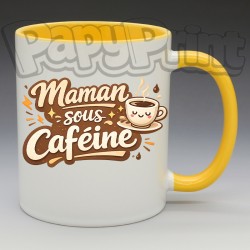Mug - Maman - "Maman sous caféine" (en Céramique 350ml)
