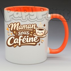 Mug - Maman - "Maman sous caféine" (en Céramique 350ml)