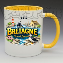 Mug - Régions - "La Bretagne" Terre de légendes (en Céramique 350ml)